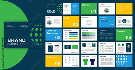 Brand Guidelines template. Logo Guide Book. Corporate identity ...