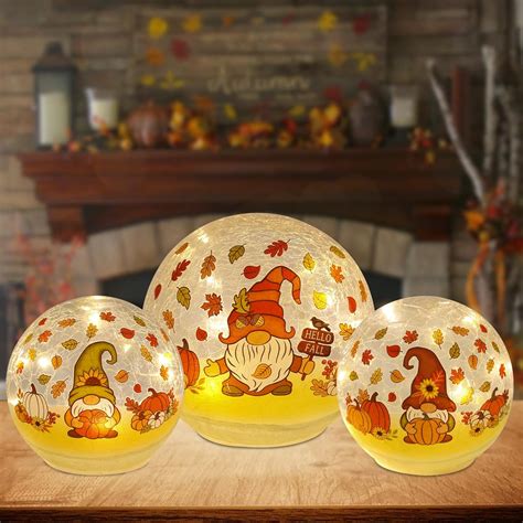 Amazon Yeahome Thanksgiving Decorations Indoor Set Of Crackle