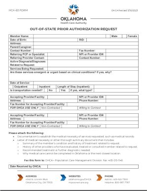 Fillable Online Hca Form Fax Email Print Pdffiller