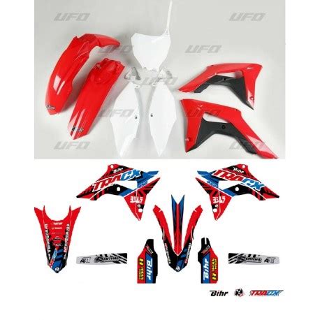 Kit Plastiques Complet Ufo Avec Kit D Co Moto Cross Honda Crf R