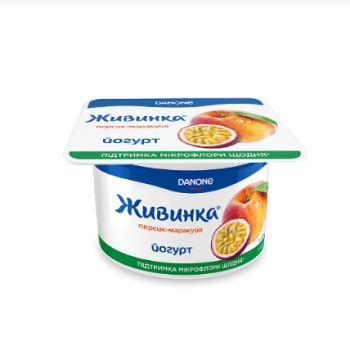Йогурт «Живинка» персик-маракуя молочний 1,5%