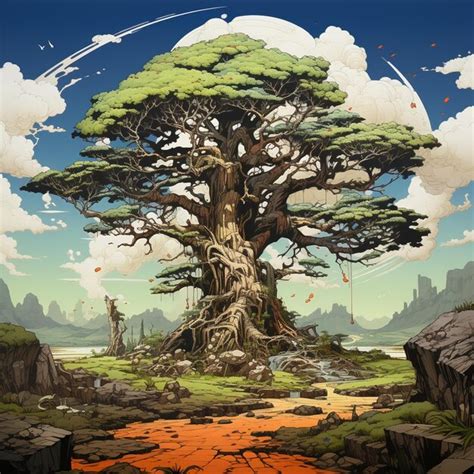 Premium Ai Image Fantasy Tree