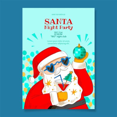 Premium Vector Christmas Poster Design Template