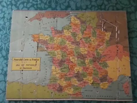 Puzzle Ancien En Bois Carte Des R Gions De France Eur