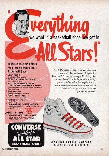 Converse 1952 Vintage Advertisements Old Ads Vintage Ads