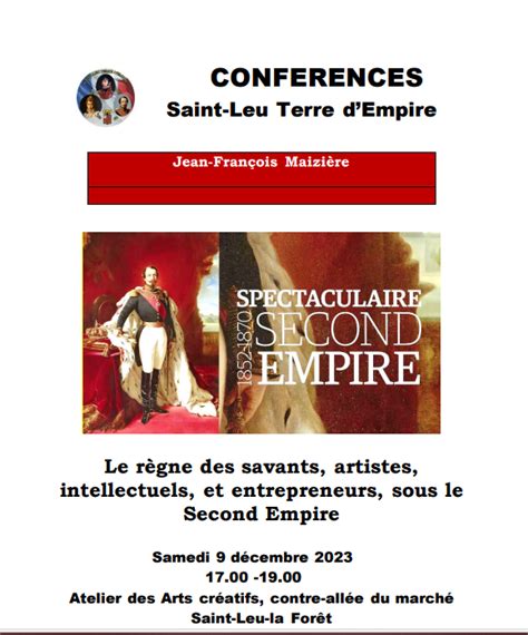 Conf Rence Spectaculaire Second Empire Val Parisis