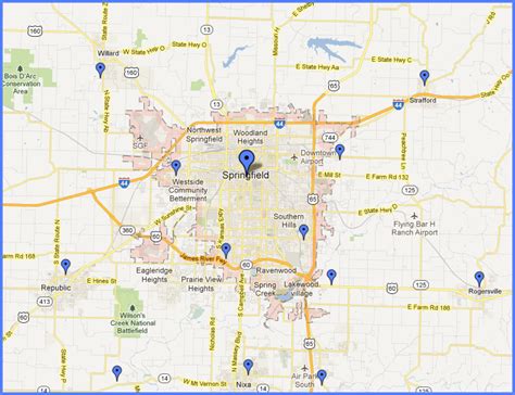 Springfield Illinois Downtown Map Mapsight