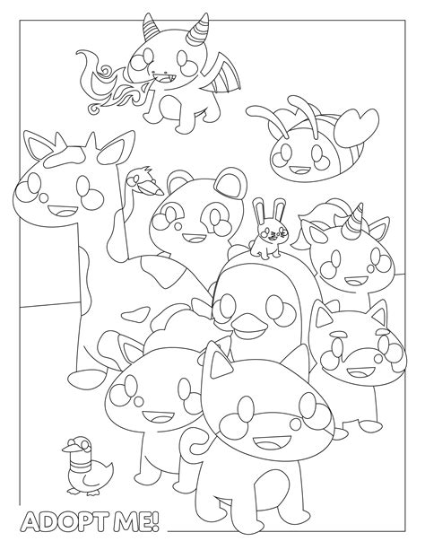 Roblox Adopt Me Coloring Pages Printable