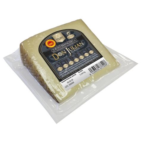 Queso Manchego de oveja Don Julián curado viejo D O P Sanabria cuña de