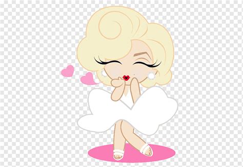 Marilyn Monroe Illustration Cartoon Illustration Peach Heart Marilyn