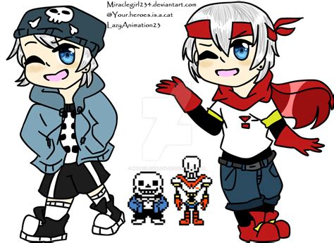 Chibi Skelebros Human By Miraclegirl234 On Deviantart