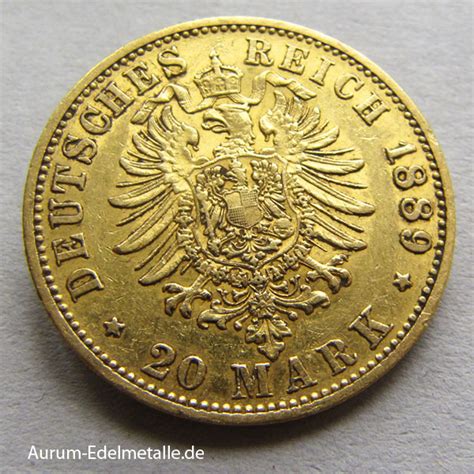 Deutsches Reich Mark Gold Kaiser Wilhelm Ii Preussen