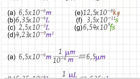 Relación Entre Prefijos Decimales Notación Científica Y Factor De Conversión Youtube