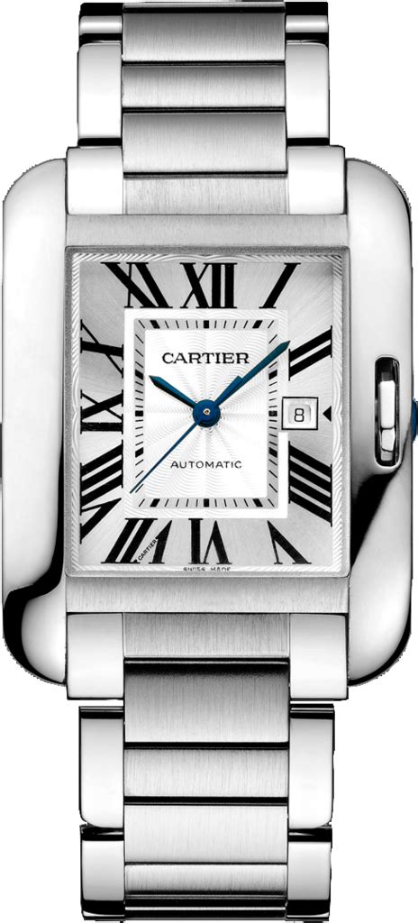 Cartier W Tank Anglaise Stainless Steel Silver