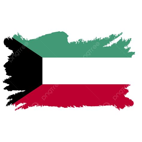 Kuwait Flag Vector Hd Images Kuwait Flag Vector Brush Paint Kuwait