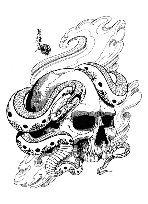 Tattoo Flash Set - LiLz.eu - Tattoo DE | Japanese tattoo designs, Skull tattoo design, Flash tattoo