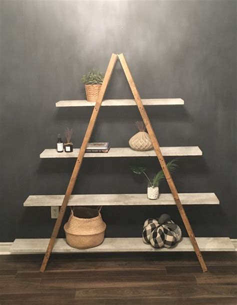 Pyramid Shelf Rustic Barn Board Deco Shelf Deco Furniture