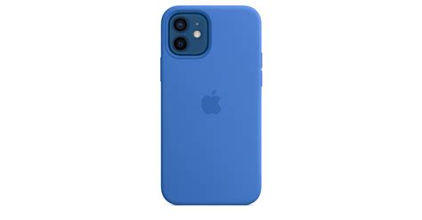 Capa De Silicone Com Magsafe Para Iphone 12 12 Pro Azul‑capri