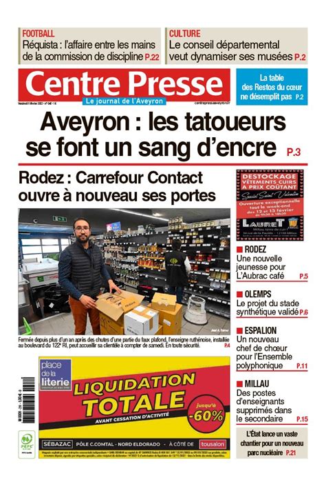 Centre Presse Aveyron N20220211 du 11 février 2022 à télécharger sur iPad