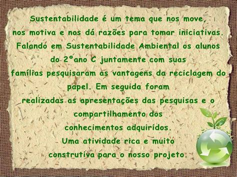 1° Ao 5° Ano Elias Moreira Os Benefícios Da Reciclagem Do Papel