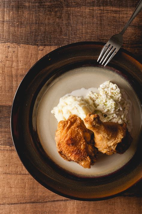 Simple Fried Chicken Cole Slaw Mashed Potatoes Thatothercookingblog