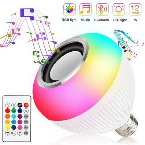 LED Bluetooth Lampe Smart Gl Hbirne E27 12W Bluetooth Lautsprecher