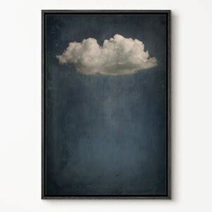 Southandart Vintage Moody Clouds Wall Art Print Cloudy Sky Framed