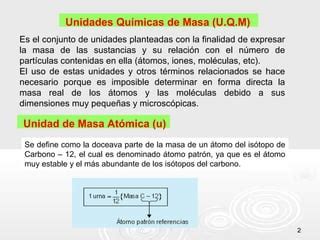 Unidades Qu Micas De Masa Ppt