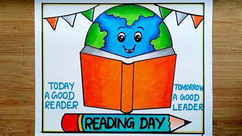 Vayana Dinam Poster Drawing National Reading Day Drawing How To Draw