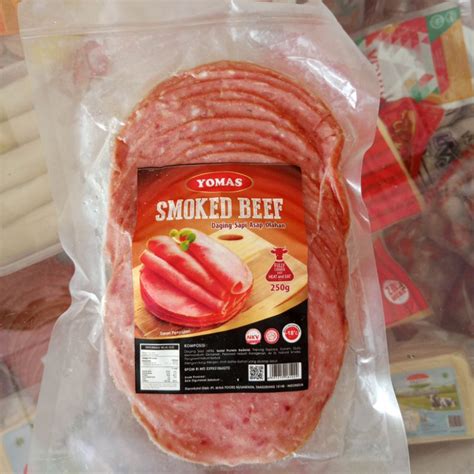 Jual Yomas Smoked Beef 250g Champ Daging Burger Ayam Isi 6pcs Shopee