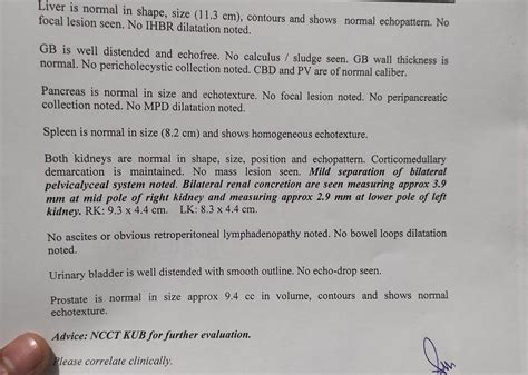 Ultrasound report : r/KidneyStones