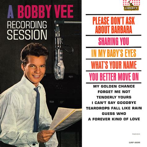 Bobby Vee – A Bobby Vee Recording Session | Releases | Discogs