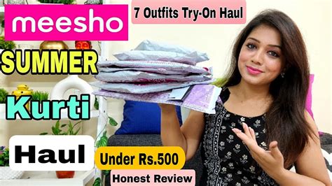 Meesho Kurti Kurta Set Haul Starting Rs 272 Summer Kurti Haul