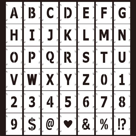 Buy Pcs Letter Stencils Symbol Numbers Craft Stencils Alphabet