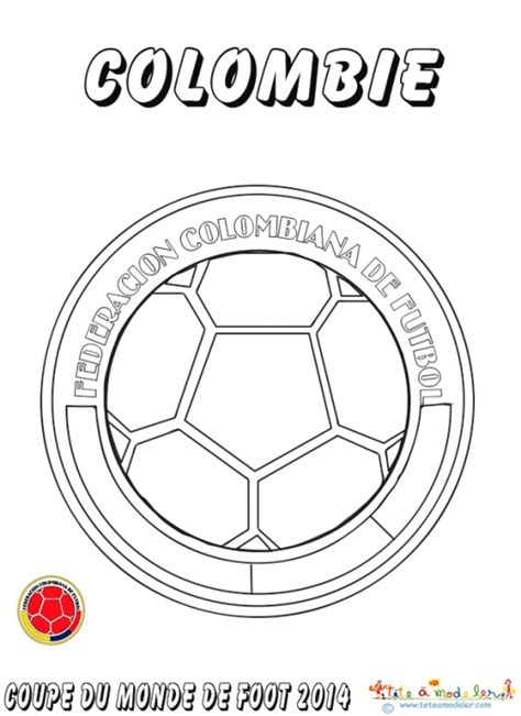 Coloriage des blasons des équipes de foot 2014 sur Tête à modeler