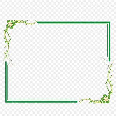 Green Vine Vector Design Images Green Flower Vine Border Green Border