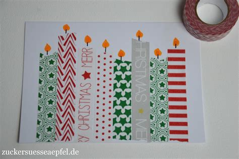 Kinderleichte Weihnachtskarten Mit Masking Tape Selbst Gemacht