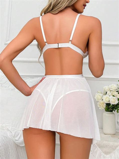 Pure Desire Contrast Lace Cut Out Waist Lingerie Set For Sale Australia New Collection Online