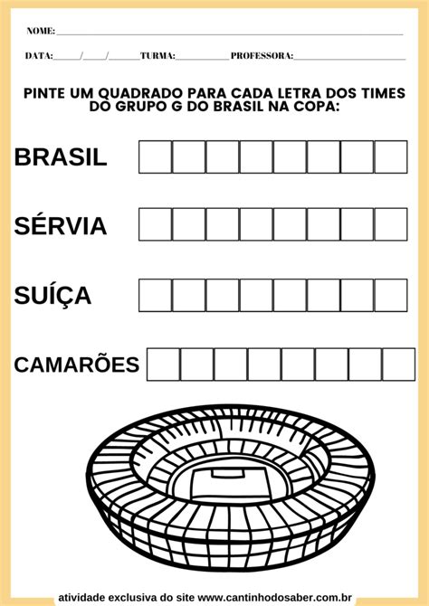 Atividades Para A Copa Do Mundo De