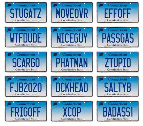 These Vanity License Plates Were Rejected By Connecticut S Dmv