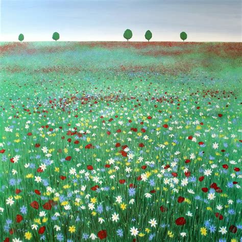 Field of Wild Flowers Painting by Kirstin McCoy | Saatchi Art