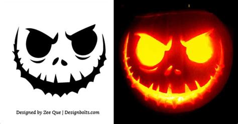 10 Free Scary Halloween Pumpkin Carving Patterns Stencils And Ideas 2014