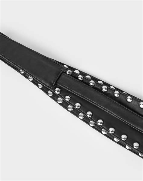 Bella Stud Wrap Belt Black Belts Waist Womens Clothing Storm