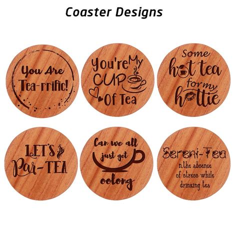 Tea Coaster | Tea Coaster Set | Wooden Coasters | Gifts For Tea Lovers - woodgeekstore