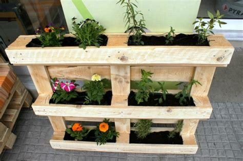 Maceteros Con Palets Plantas Y Jardines