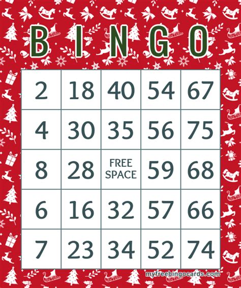 Free Printable And Virtual Number Bingo🍏