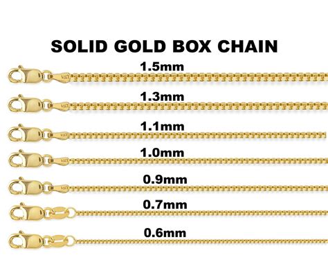 Solid 14K Yellow Gold Box Chain Necklace 16 18 Etsy