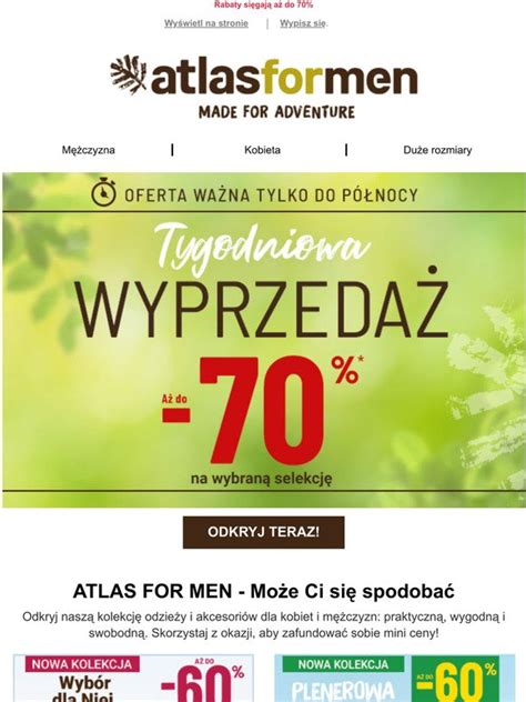 Atlas For Men PL Wyprzeda Trwa Tylko Do Pnocy Nie Przegap Okazji