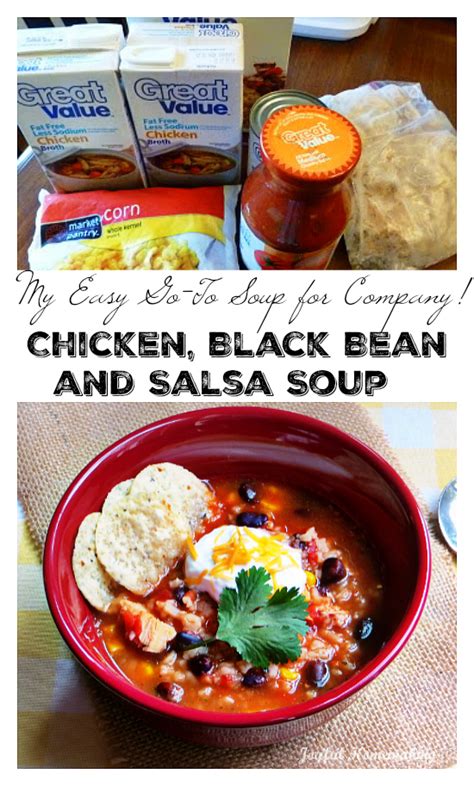 Chicken Black Bean And Salsa Soup Joyful Homemaking