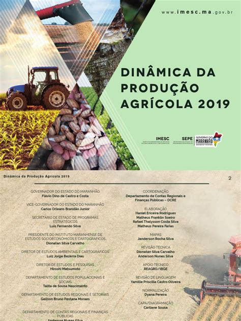 Dinâmica Da Produção Agrícola Do Maranhão 2019 Pdf Agricultura Milho